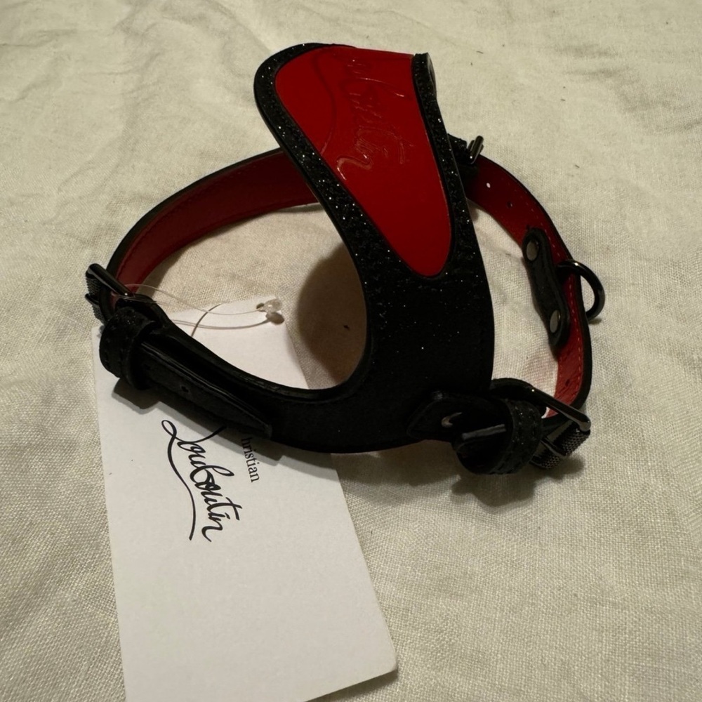 Christian Louboutin Black and Red Pet Collar